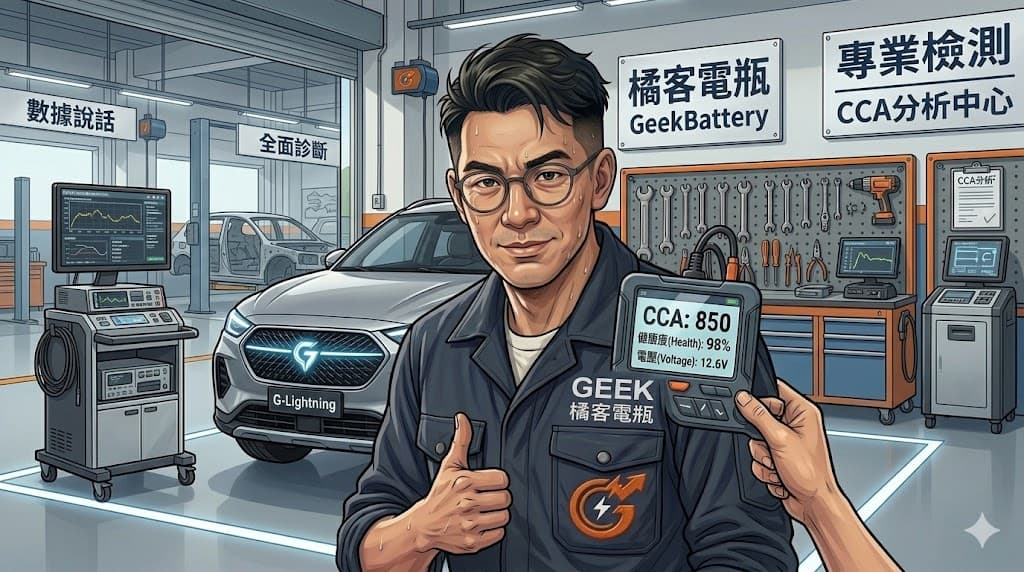 G桑使用專業儀器檢測 Toyota RAV4 電瓶 CCA 與內阻數據