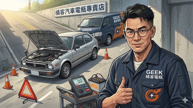 橘客電瓶G桑專業斜坡救援與電瓶化學傾斜觀念-職人隨筆