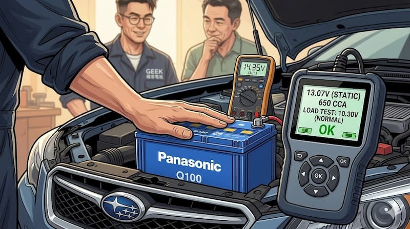 Panasonic Q100 電瓶檢測數據分析與壽命判斷案例-G桑隨筆