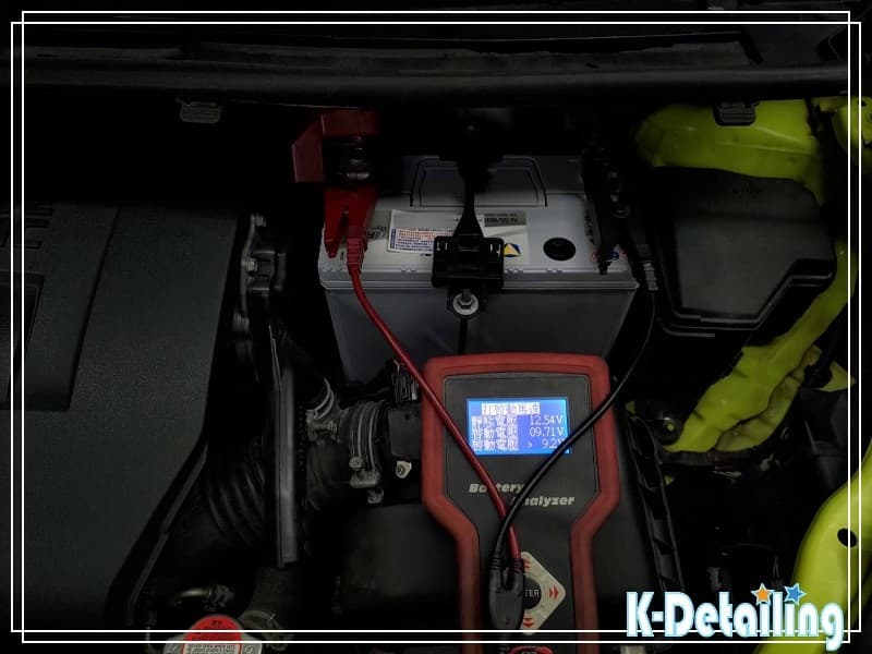TOYOTA SIENTA 更換VARTA EFB電瓶後啟動電壓測試9.71V