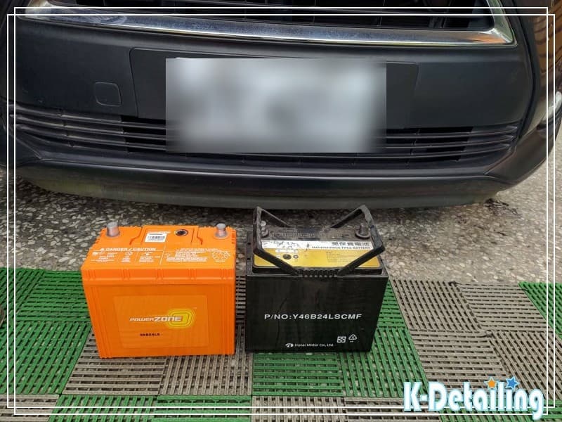 TOYOTA Sienta 更換電瓶現場新舊規格與尺寸對照圖