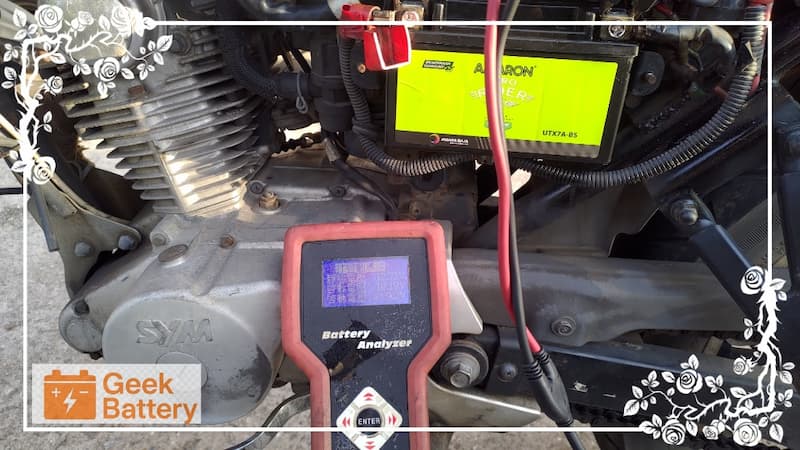 新電瓶啟動測試顯示電壓 10.19V