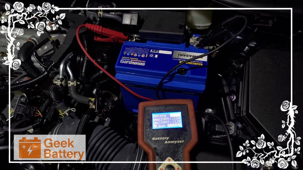 COROLLA CROSS 發電機 3000 RPM 檢測數據，回充電壓 13.94V 正常