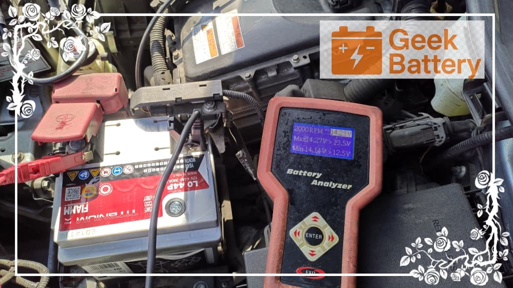 Corolla Cross 電瓶重負載充電測試，14.23V～14.36V 完美回充