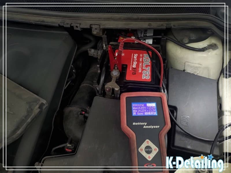 FORD FOCUS MK2.5 TDCI 發電機 3000 RPM 轉速檢測數據，回充電壓 14.31V 效能優異