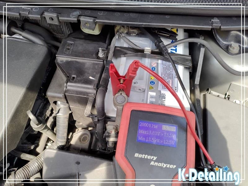 FOCUS MK2 發電機充電檢測，2000 RPM 回充電壓 13.78V 供電穩定健康