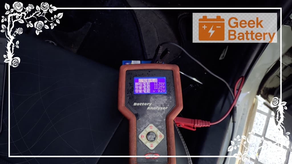 TOYOTA Prius C 更換全新小電瓶啟動測試，啟動電壓 12.25V 表現標準合格