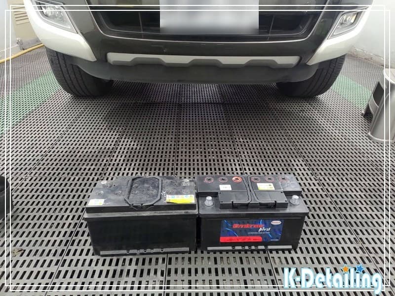Ford Ranger 電瓶更換 AMARON LN4 AGM 電瓶新舊對照圖