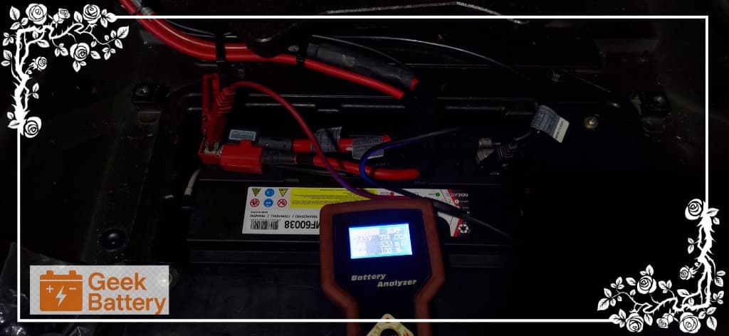 全新 Solite CMF60038 電瓶靜態檢測數據，電壓 12.59V 內阻 3.33mΩ 壽命 100%