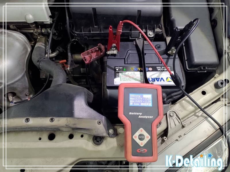 TOYOTA CAMRY 發電機 3000 RPM 回充電壓測試，實測數據 13.30V