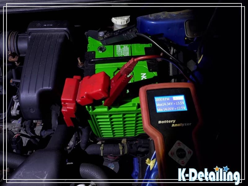 三菱 Colt Plus 發電機 2000 RPM 回充測試實測 14.31V