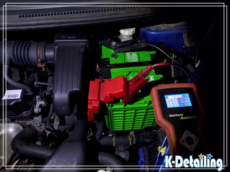 三菱 Colt Plus 更換 AMARON 85D23L 後啟動測試最低電壓 8.86V