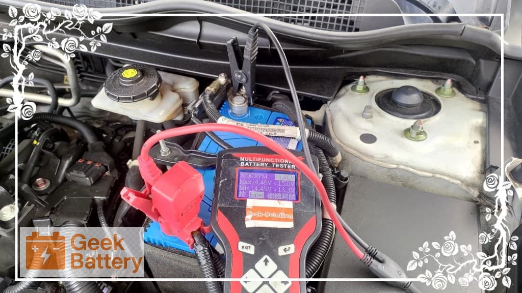 Honda CR-V 5.5代發電機 3000 RPM 回充測試，實測回充電壓 14.46V 正常