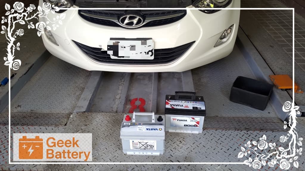 HYUNDAI Elantra 新舊電瓶規格對照，原車湯淺 YUASA LN2 換裝德國 VARTA LN2 銀合金電瓶