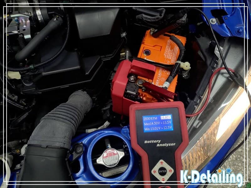 Honda FIT 發電機 2000 RPM 回充測試，實測回充電壓 14.46V 穩定輸出