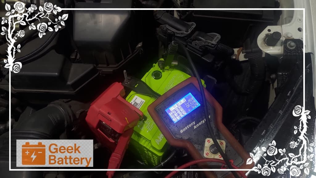 Honda City 更換全新愛馬龍電瓶啟動測試，啟動電壓 8.53V 正常