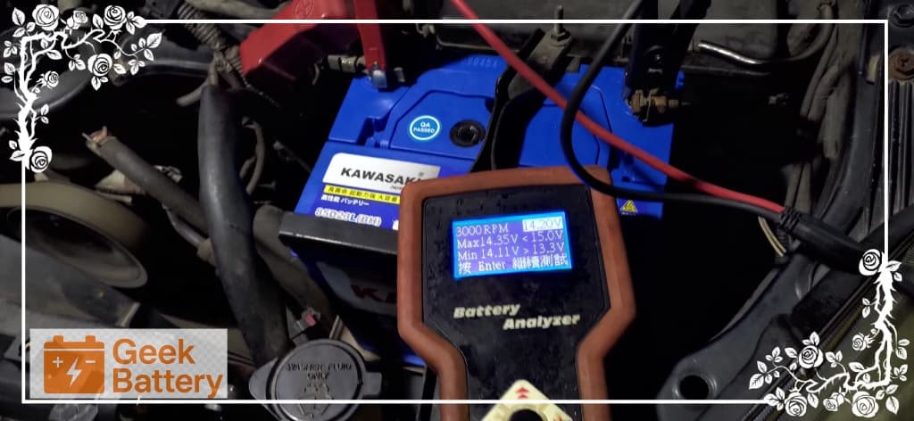 TOYOTA INNOVA 換裝新電瓶進行發電機 3000 RPM 負載測試，電壓 14.20V 正常