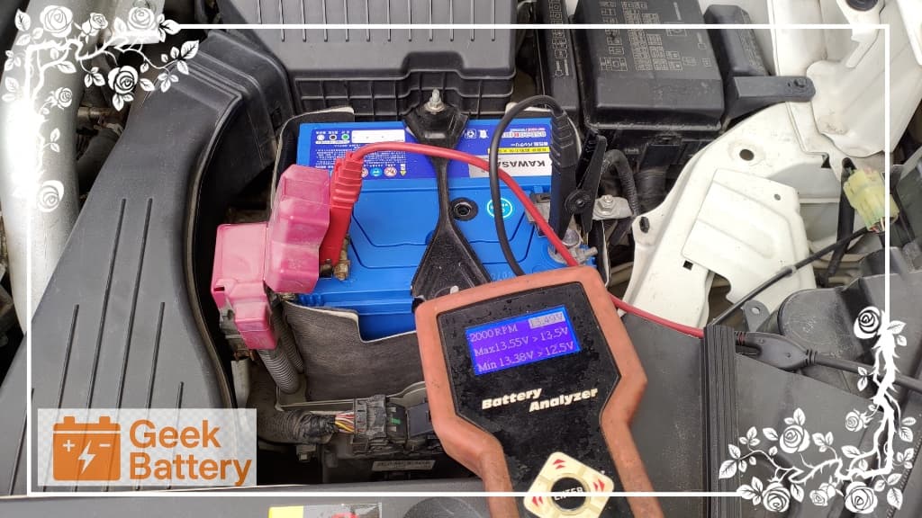 Luxgen URX 發電機 2000 RPM 動態回充檢測，實測電壓 13.49V
