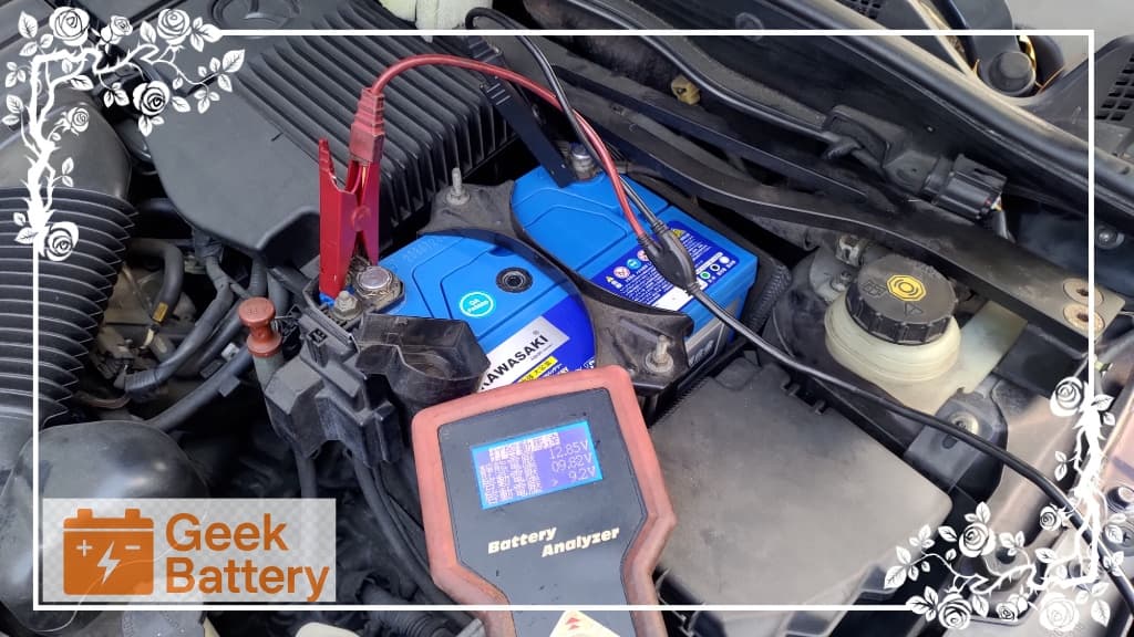 Mazda2 更換全新電瓶啟動測試，壓降 9.82V 啟動正常