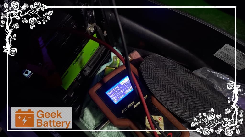 SYM WOO 發動中 3000轉回充測試電壓 13.75V