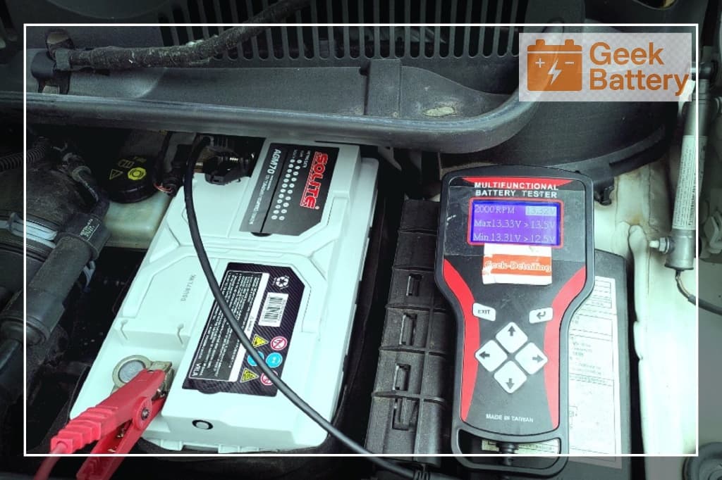VW Touran 330 TDI 發電機 2000 RPM 回充測試，實測數據 13.32V 穩健回充