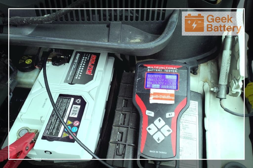 VW Touran 330 TDI 發電機 3000 RPM 回充測試，實測數據 13.31V 正常運作