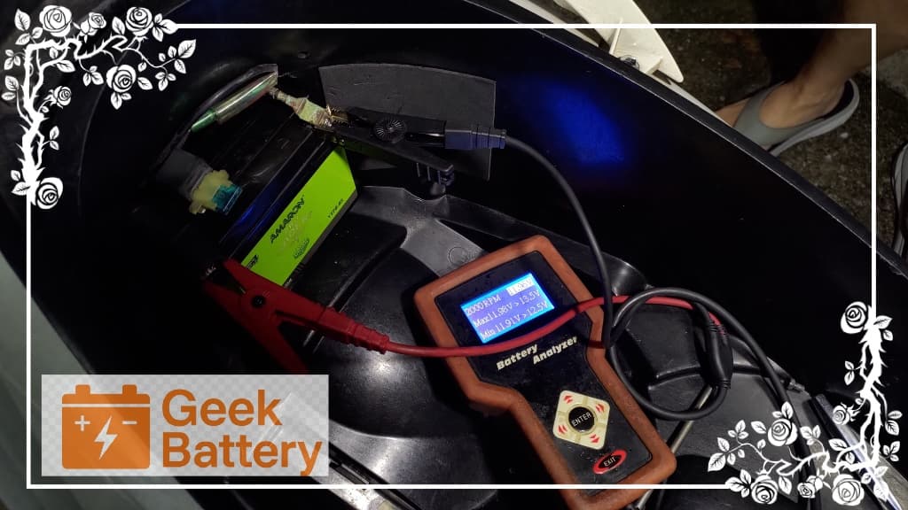勁戰開啟大燈重負載測試電壓僅 11.96V，判定整流器故障